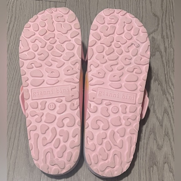 Gianni Bini Pink and Yellow Buckle Sandals, Size 11 - Picture 11 of 11